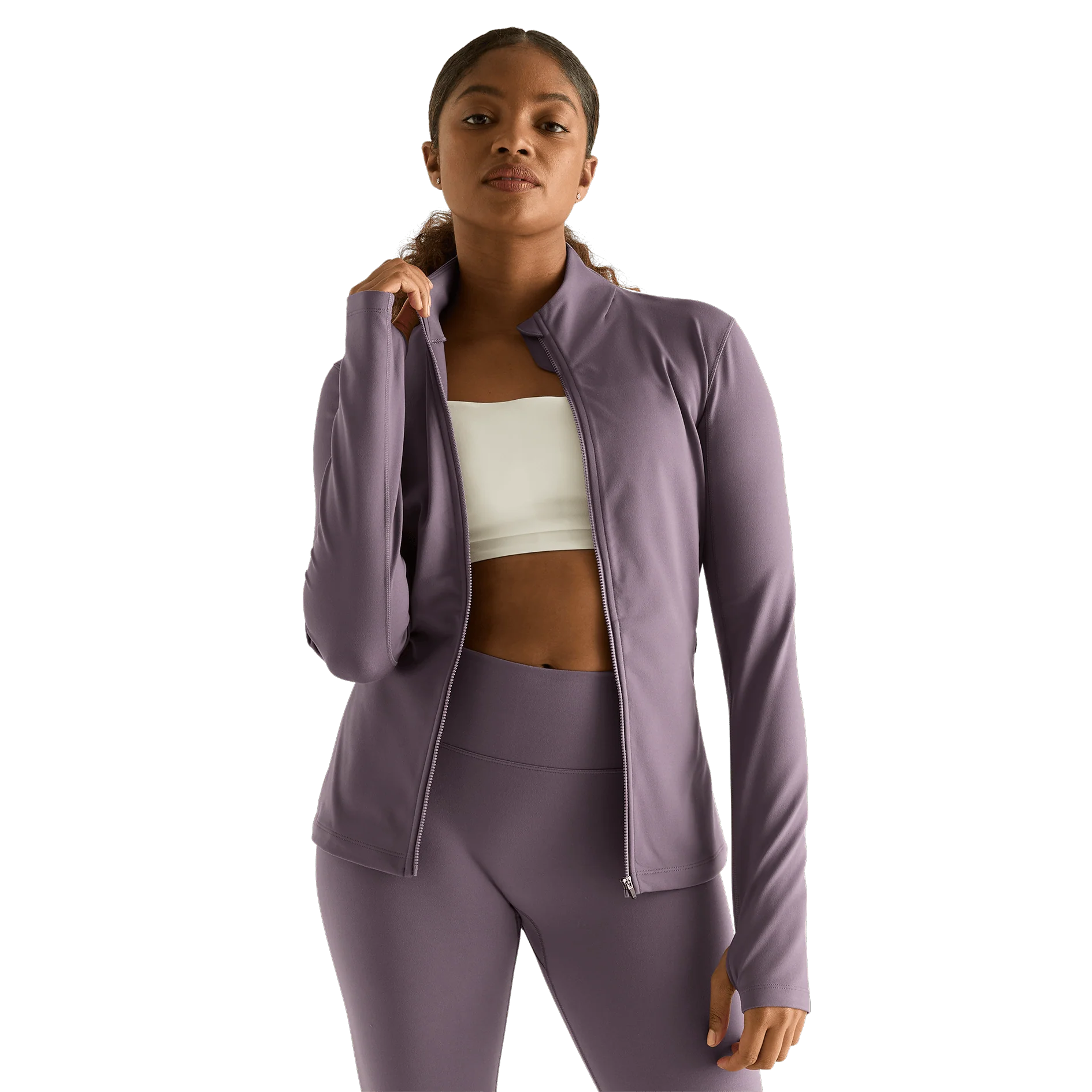 Women's Matte Zip-Up Jacket - Image 2